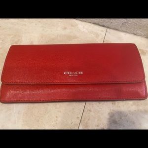 Red Coach Wallet